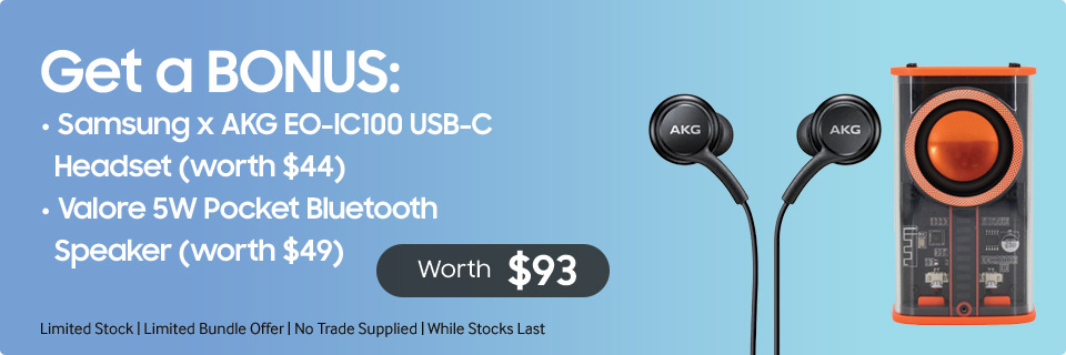 Get a BONUS USB-C Headset + Bluetooth Speaker worth up to $93